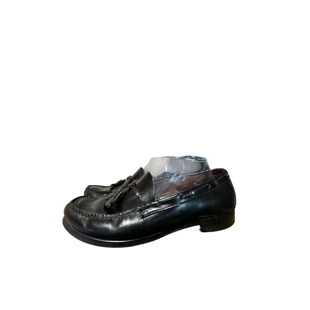 G.H. Bass Weejuns Frazier Tassel Loafers Mens 9.5 Black Leather Dress Shoes